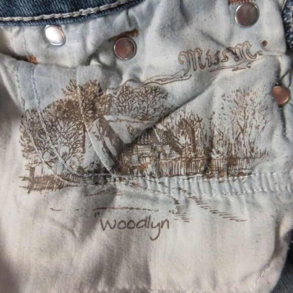 MISS ME Irene Boot Cut Embellished Jeans Womens Sz 28 (29) Wide Leg Flared Denim - Picture 9 of 16